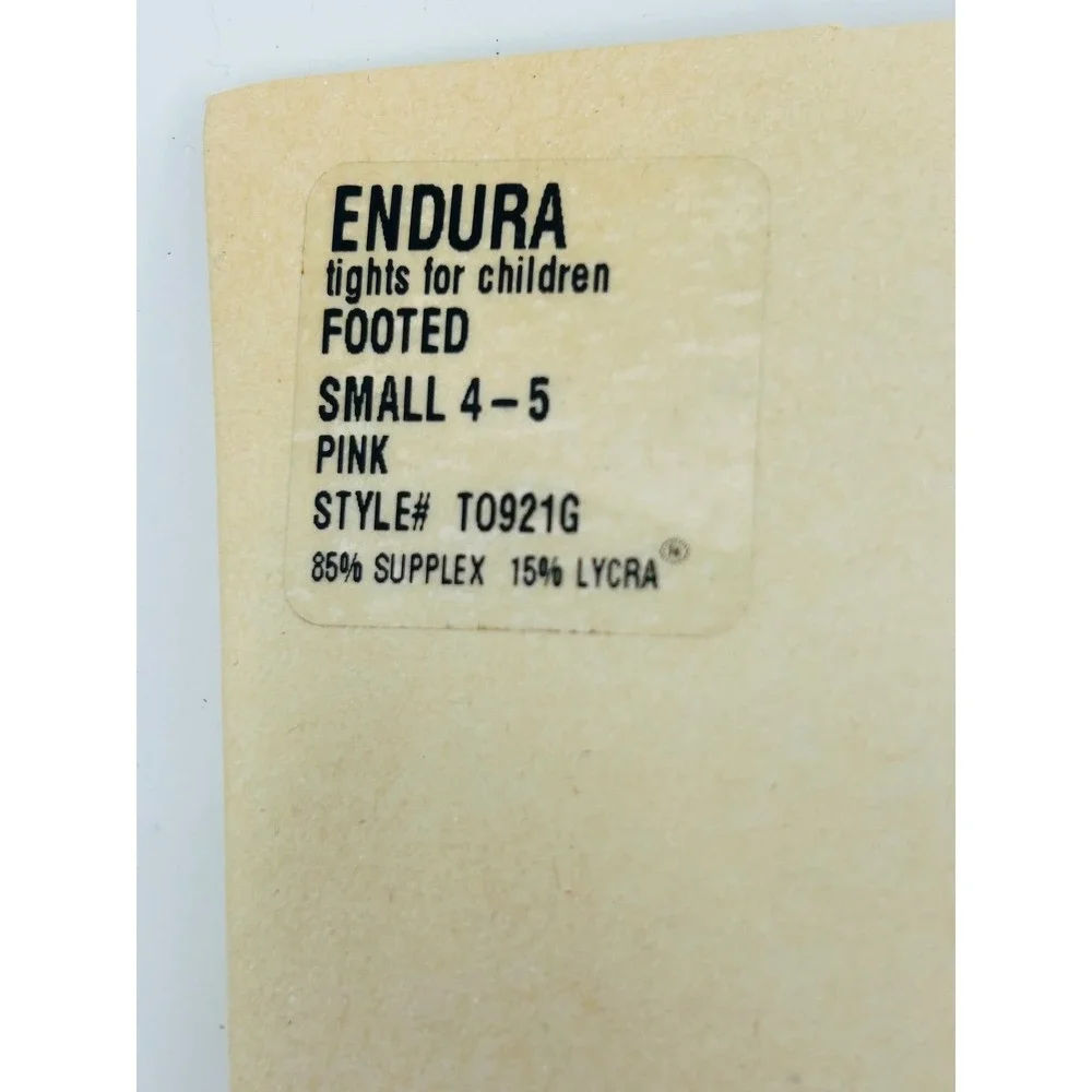 Bloch Vintage Pink Endura Footed Tights Small 4-6 Gils